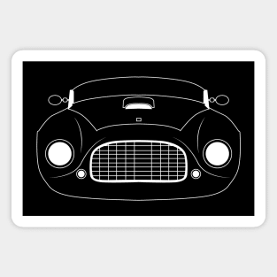 Ferrari Barchetta White Outline Magnet